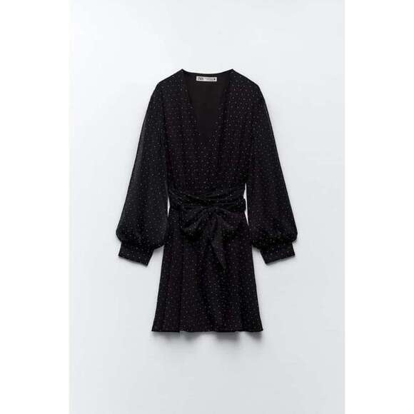 🖤RHINESTONE BELTED MINI DRESS - Picture 4 of 7